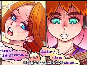 Porno comics about double fucked busty girl