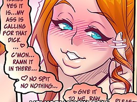 Group cartoon porn with slutty girl fucked by two