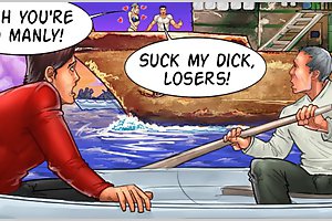Suck my dick at these erotic comics, loosers! Oh, you are so manly and sexy!