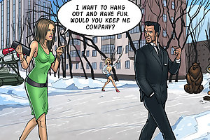 Horny sex comics whore picks up hot dude for hardcore sex fun