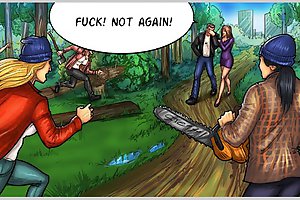 Amazing cartoon sex games with amateur girl gang banged in the park