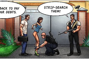 Very dangerous toon porn games with horny bastards going to fuck this little pussy