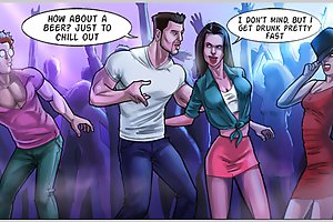 Horny sexy toon porn slut picked up in the club for hardcore sex date