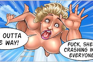 Get outta the way at this xxx cartoon game! Fuck, she's crashing into everyone!