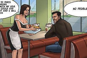 Exciting cartoon porn comics with mature waitress fucked hard and wild