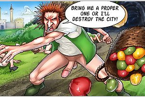 Bring me a proper one or I will destroy your cartoon city with my big cock