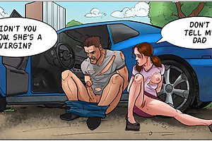Mind blowing naked comics with shocking street hardcore fuck of cutie