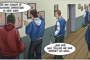 Oh my! Coach pounding Christine in the ass on xxx comic games. She was telling me she doesn't do anal