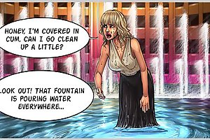 Very hot comic porn games with glam whore fucking strange cocks in the street