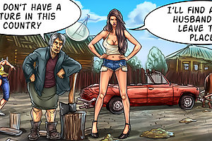 Sex appeal xxx cartoon girl posing in her sexual tiny outfit