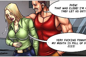 Top rated oral sex cartoon with busty blode hottie fed with huge cock deepthroat