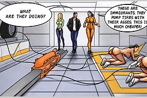 Nice whores exposed to sex machines for hardcore cartoon fucking