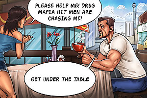 Best comic sex pictures performing very wild brunette hottie starving for dirty sex