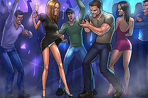 Sexy porn comics bitch dancing and stripping in public