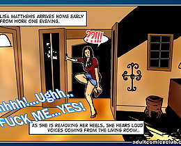 Lisa arrives home and find her jerking stepson free adult comics