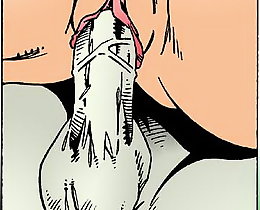 Boner's cumshot in megachick mouth sex comics