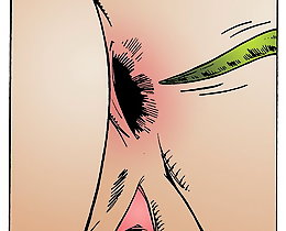 Girl's anus fucked hard by alien's dick cartoon sex comics