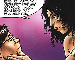 Hot cartoons about how to get extra strong erection