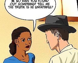 Ebony sexy cartoon girl and her cheating husband