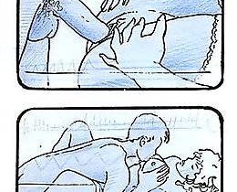 Cartoon sexy babysitter forcing a girl for sapphic love