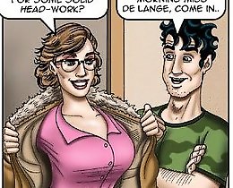 Sexy teacher with great cartoon tits