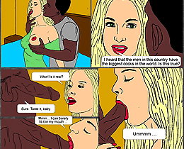 Hot cartoon interracial sex