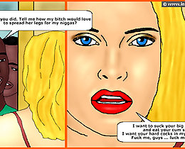 Arent two ebony crimson crowbars too much for one cartoon porn vagina?