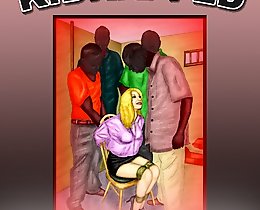 Seized and railed seriously by four sex-minded cartoon porn hooligans in the apartment!