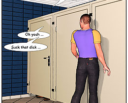 Interracial Comics. Helen fucked by black in the restroom cabin