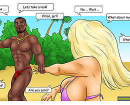 Comic porn. Decent shrubs, lets check it out, c'mon gal. How about my hubby, if he notices us?