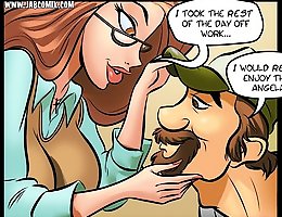 Redhead girl's pink asshole ready for dick insertion cartoon sex comics
