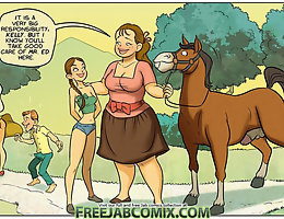 Horses and girls in the farm lessons 19 series