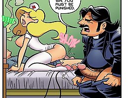 Sexy nurse enjoys a dazzling double penetration, only in jab porn cartoons