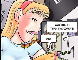 Nat cumming with her golden dildo ay papi jab comic