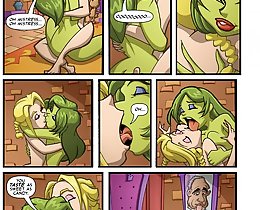 Little Red riding hood fucked by horny wolf, cartoon lesbian witch from jkr comix