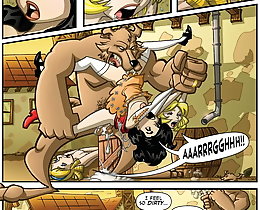 Little Red Riding Hood very like to have cartoon fuck with her shaggy friend