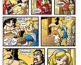 Big bad wolf is oral sex addicted - he eat cartoon woman pussies in fairyland