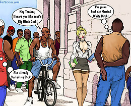 New sexy teacher shows her wet toon pussy to the pupils