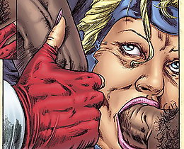 John Persons sex comics with the white mature woman in superhero costume fucked by black dicks