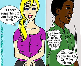 John Persons comix. White cartoon tits drive crazy any black boy