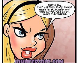 Blonde cartoon slut swallows cock in dirty fucking holes