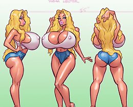 Pure joy and sexual satisfaction with huge cartoon boobs girls