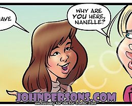 Lovely beauties from John Persons xxx comics seducing big black cock in mouths and ass holes