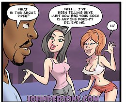 Black guys banging beautiful white babes in John Persons porno