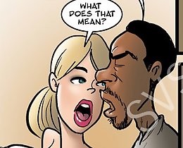 Naughty slut taking dirty facial from big black cock! Watch best interracial John Person sex comic session