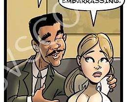 Very naughty slut first tries huge black cock in her mouth in mad John Person interracial comics