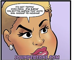 Feel the vibe of porn comics with John Person interracial cartoons