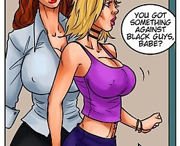 Best uniform interracial cartoons with lusty beauties serving dicks