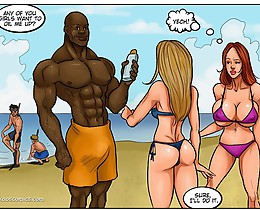 Adorable busty sluts craving for hardcore beach cartoon sex