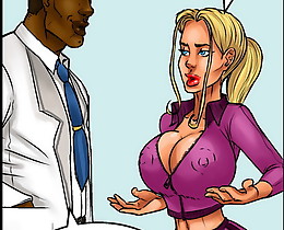 Hot ebony doctor exams significant better titties of his naughty topheavy medical patient in porn comics!